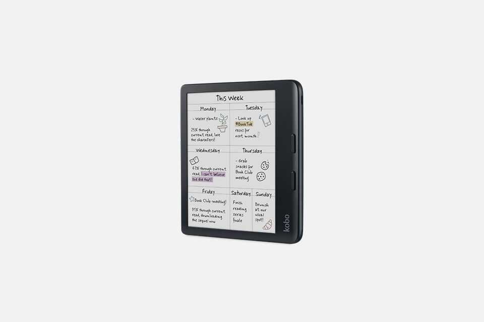 Kobo Libra Colour eReader by Kobo with a stylus.