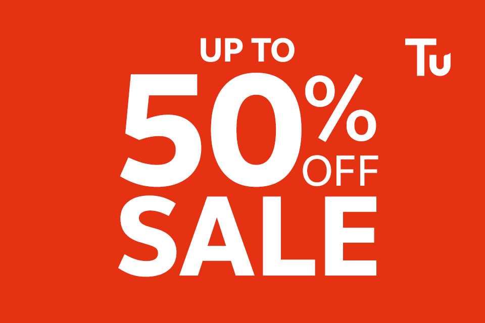 Up to 50% off sale. Online & in-store.