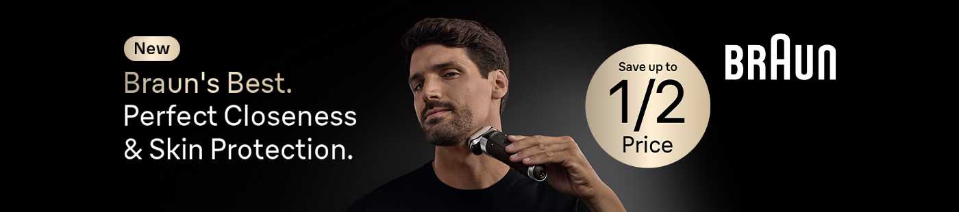 Braun. New Braun's best perfect closeness & skin protection.
