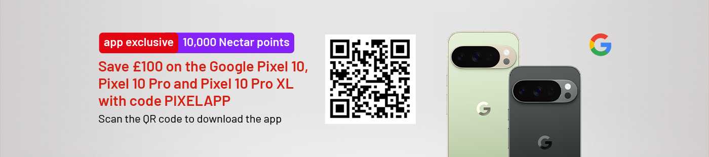 Save £100 on the Google Pixel 10, Pixel 10 Pro & Pixel 10 Pro XL with code PIXELAPP.Scan the QR code to Download the app.