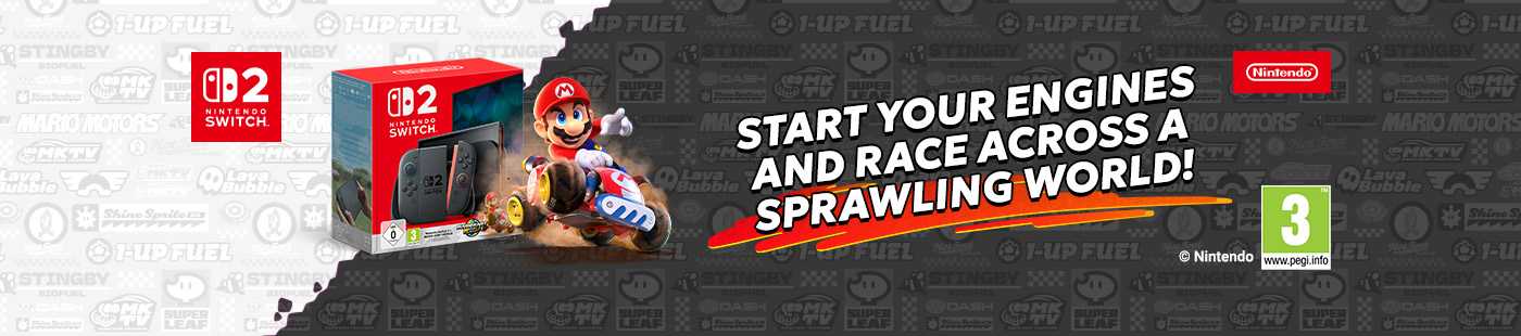 Nintendo. Start your engines and race across a sprawling world!