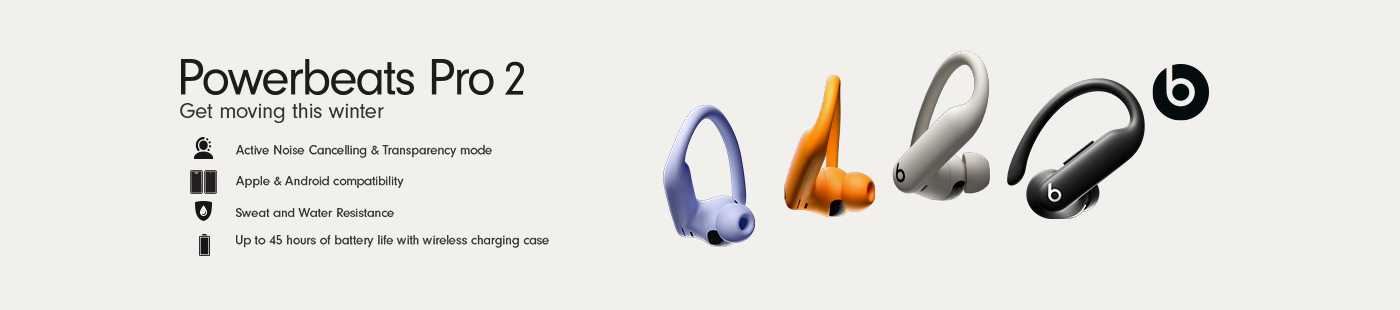 Beats. Powerbeats Pro 2. Get moving this winter.