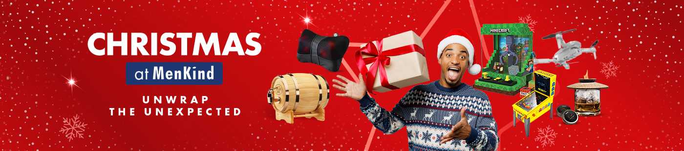 Christmas at MenKind. Unwrap the unexpected.