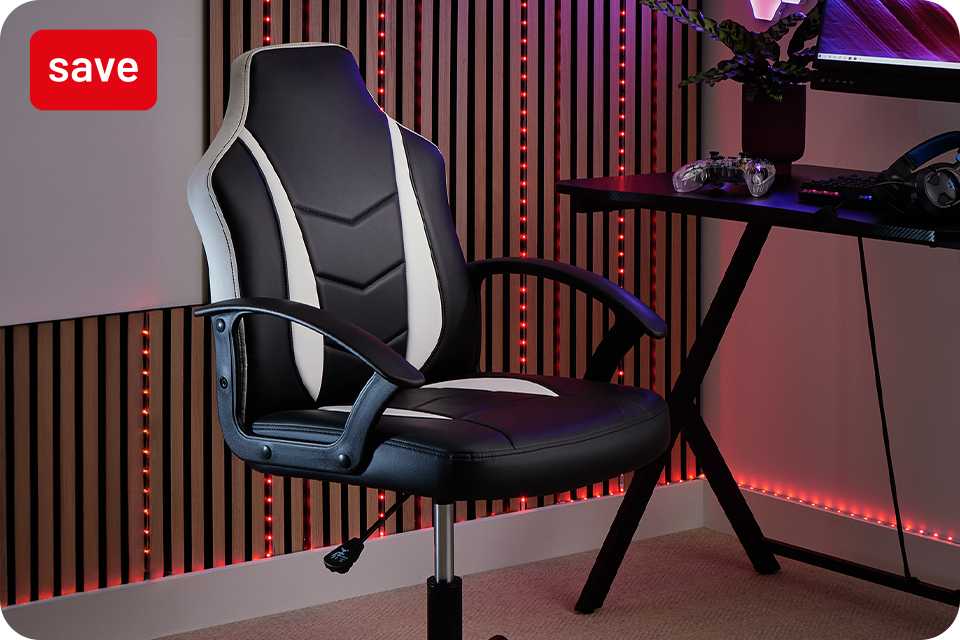 Buy a selected office chair and get 10% off a selected desk.