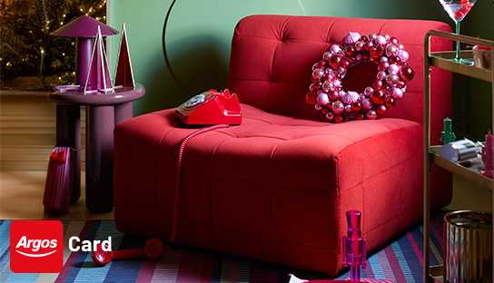 Pay no interest for up to 12 months. on all furniture products £199+ when you pay your full balance within the plan period with the Argos Card. Representative 34.9% APR variable. Credit subject to status. T&Cs apply.