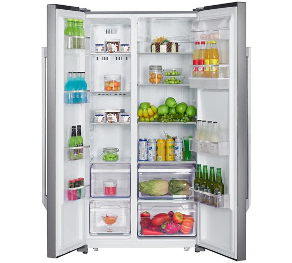 Buy Bush BSBFFWTDSS Side By Side Fridge Freezer S/Steel at Argos.co.uk