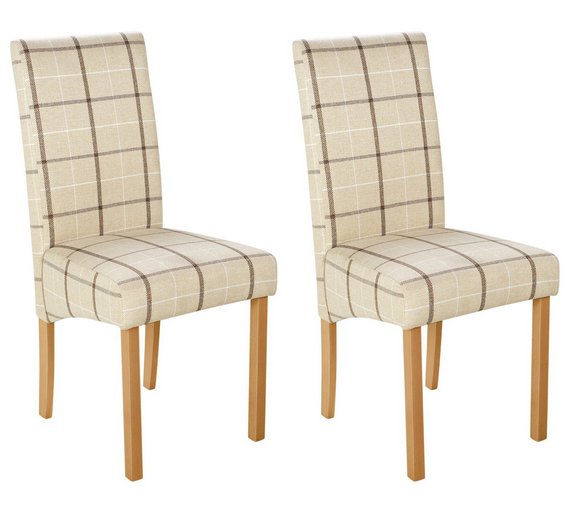 Buy Heart of House Pair of Checked Skirted Dining Chairs at Argos.co.uk