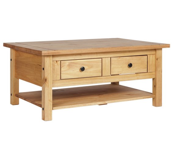 Buy HOME San Diego 2 Drawers 1 Shelf Coffee Table Pine at Argos.co.uk