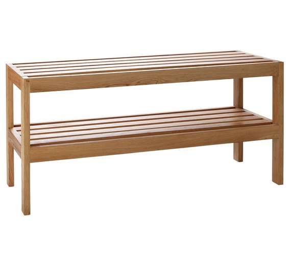 Buy Heart of House Elmley 2 Shelf Shoe Storage Rack Solid Oak at