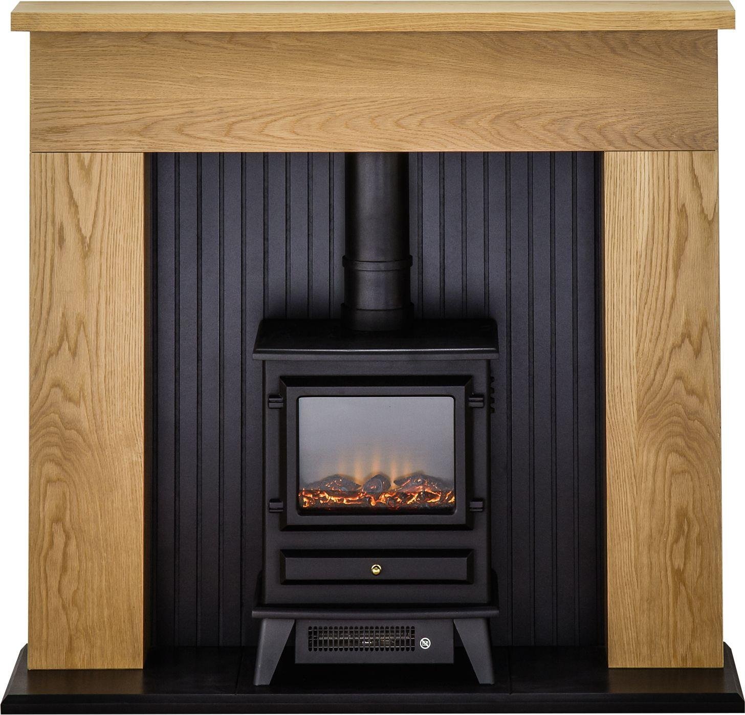 Adam - Innsbruck 2kW - Electric Stove Suite - Oak & Black Review