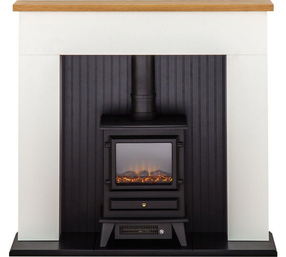 Buy Adam Innsbruck 2kW Electric Stove Suite White & Black at Argos.co