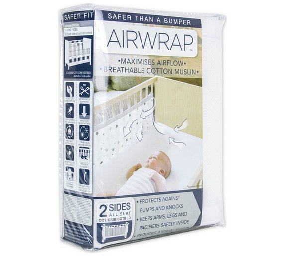 Buy Airwrap?? Printed 2 Sided Cot Bumper Silver Stars at Argos.co.uk