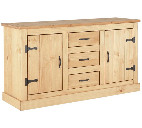 Buy HOME San Diego 2 Door 3 Drawer Sideboard Solid Pine at Argos.co