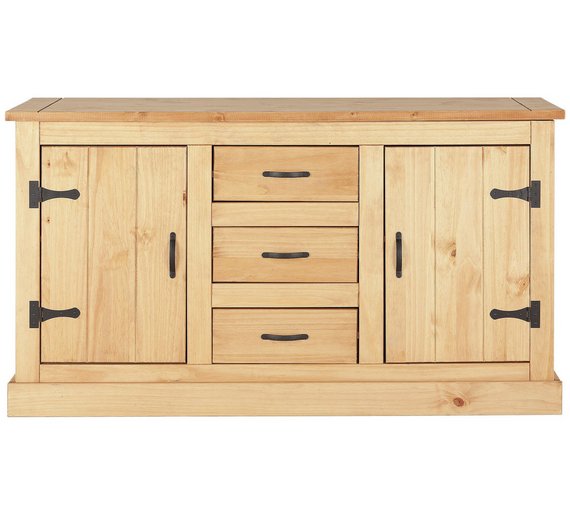 Buy HOME San Diego 2 Door 3 Drawer Sideboard Solid Pine at Argos.co