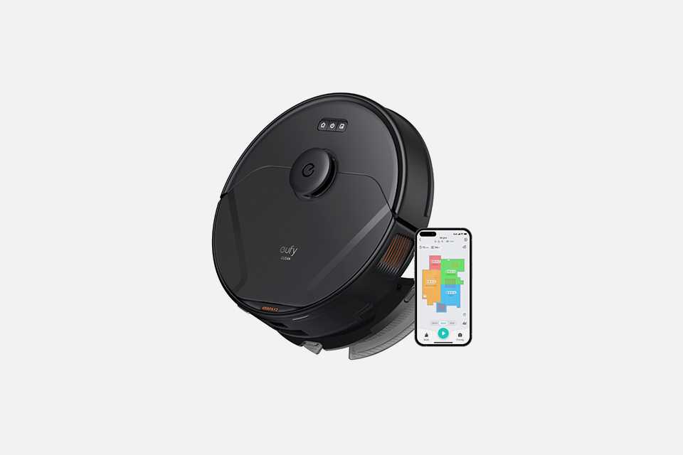 A black eufy X8 Pro vacuum.