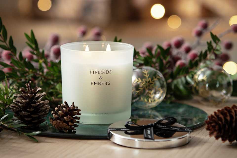Save 25% on festive homewares. Includes candles, bedding and more.