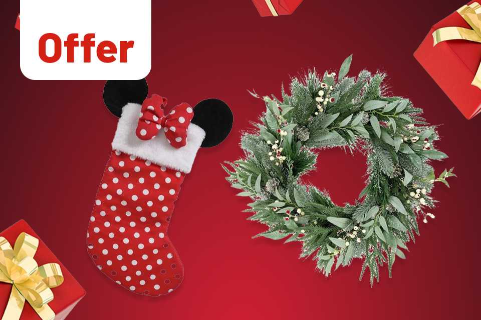 Lights, trees and decorations clearance. Lights. Baubles. Action.