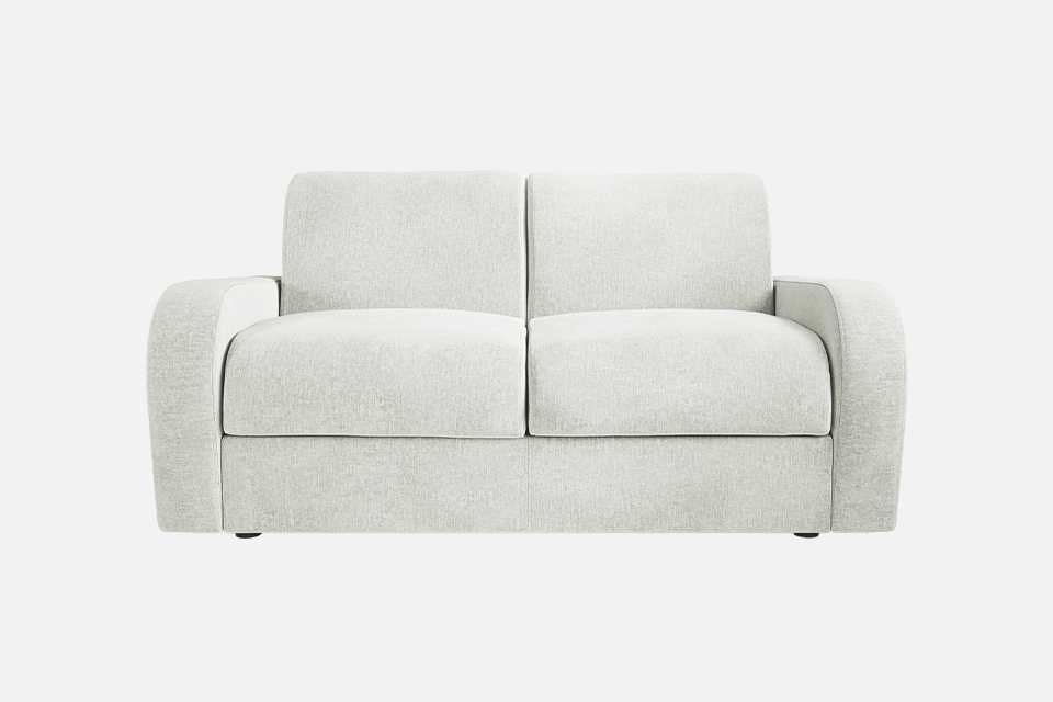 Jay-Be® Deco fabric light grey 2 seated sofa bed.