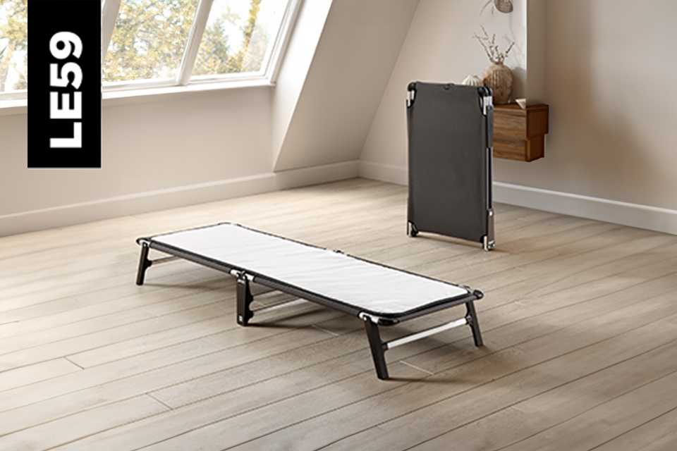 Jay-Be® Lite single folding bed with mattress.