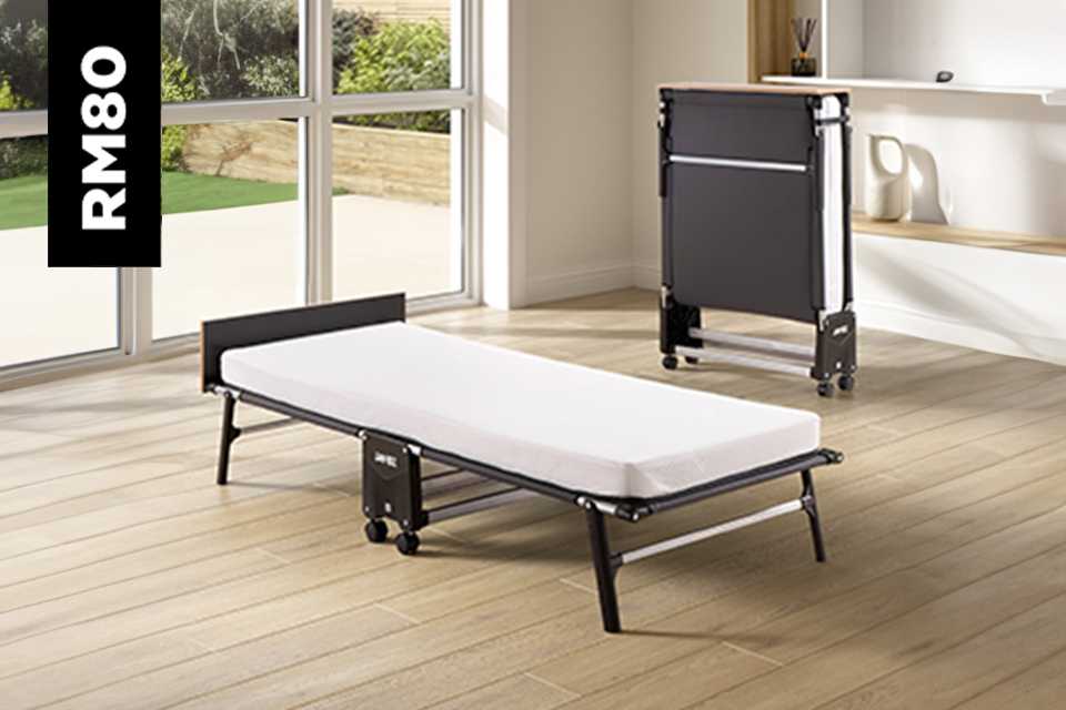 Jay-Be® Rollaway single folding bed with memory mattress.