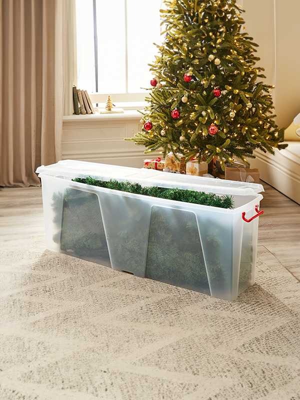 View Christmas trees in your room storage solutions. Stay organised before the big day.