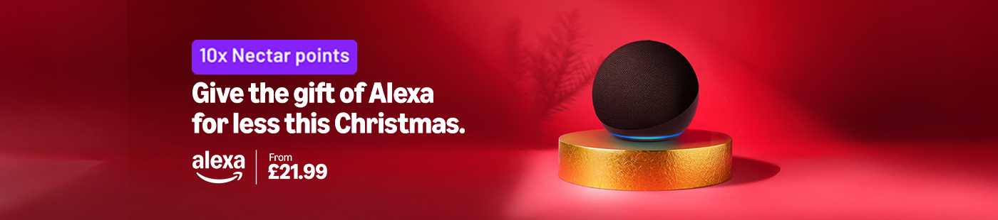 10x Nectar points. Amazon Alexa. Give the gift of Alexa for less this Christmas. From £21.99