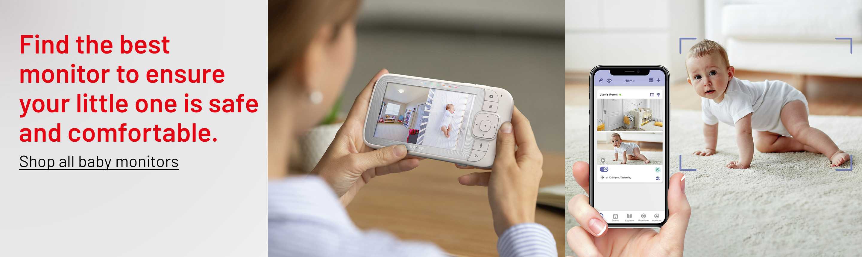 Hubble Nursery Dual Vision Smart Baby Monitor.