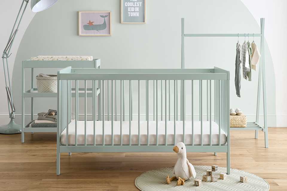 Cuddleco Nola Cot Bed - Sage.