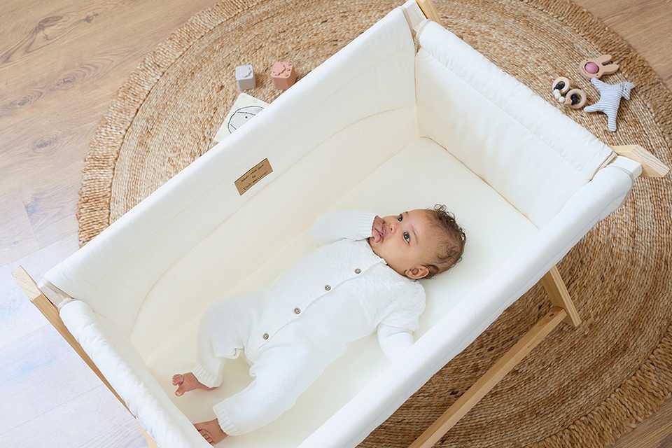 Clair De Lune Organic Folding Cream Crib.