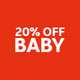 20% off baby.