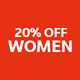 20% off women.