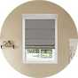 Little Black Book Blackout Dove Grey Roman Blind.