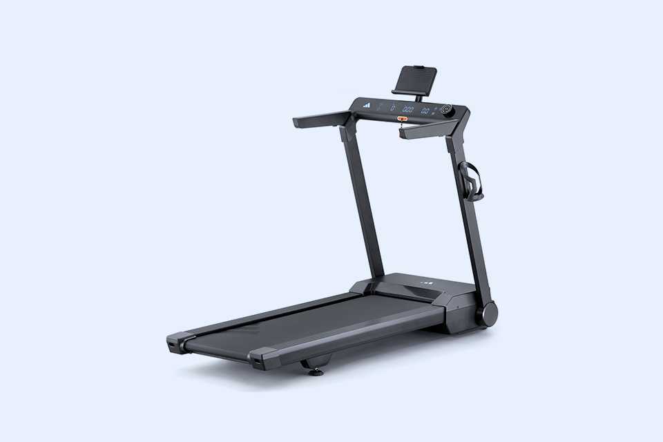 Adidas T-24c folding treadmill with connected fitness.