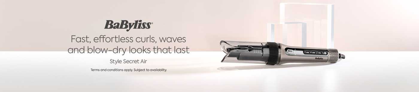 Babyliss. fast, effortless curls, waves and blow-dry looks that last style secret air.
