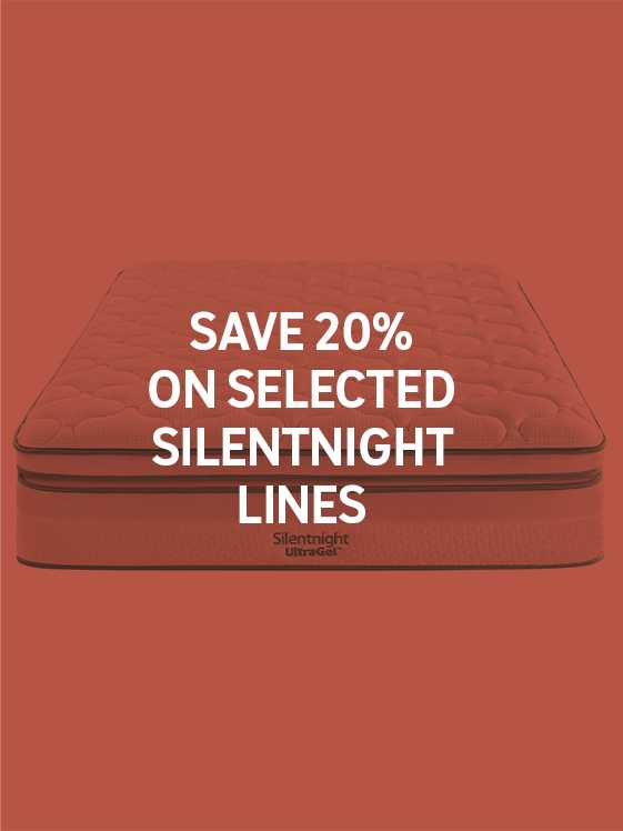 Save on selected Silentnight lines use code SILENT20 plus free delivery. Shop now.