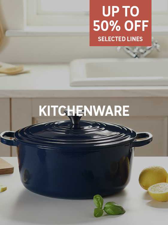 Save up to 50% on selected kitchenware. Shop now.