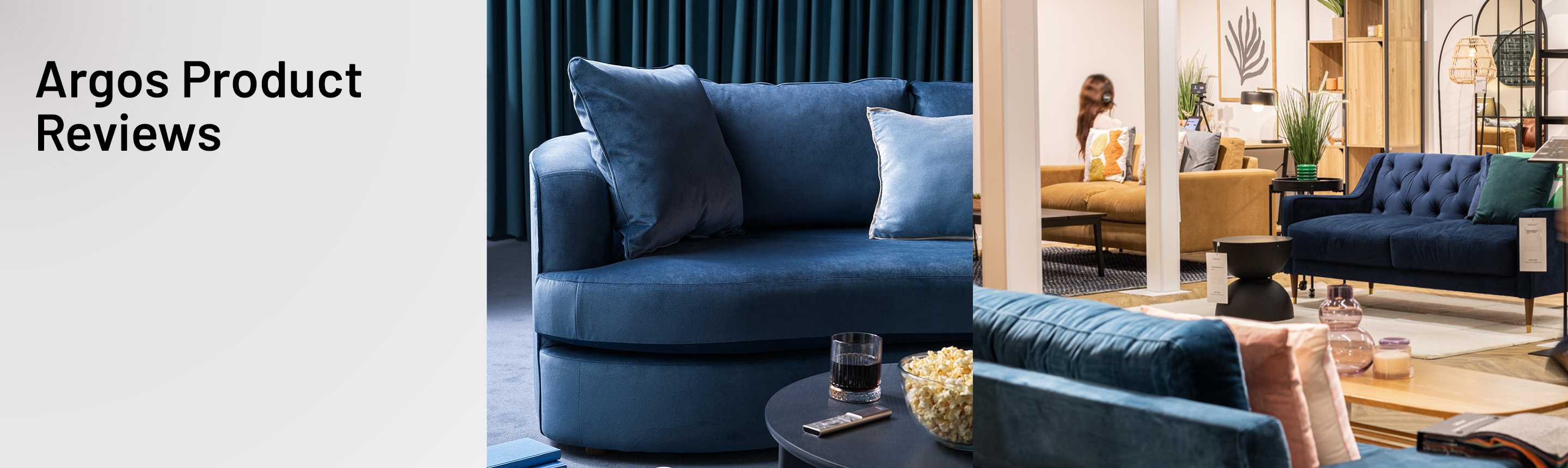 A range of sofas and other furniture in a shop.