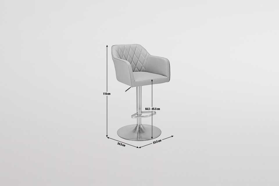 Argos Home Ellington Quilted Faux Leather Bar Stool - Black.