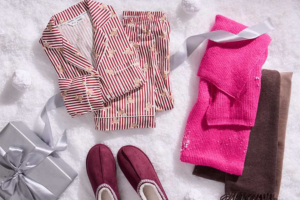 Christmas clothing gifts.