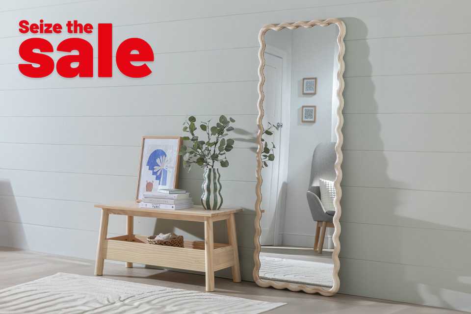 Save up to 50% on selected home accessories. Includes mirrors, clocks, cushions, throws and more.