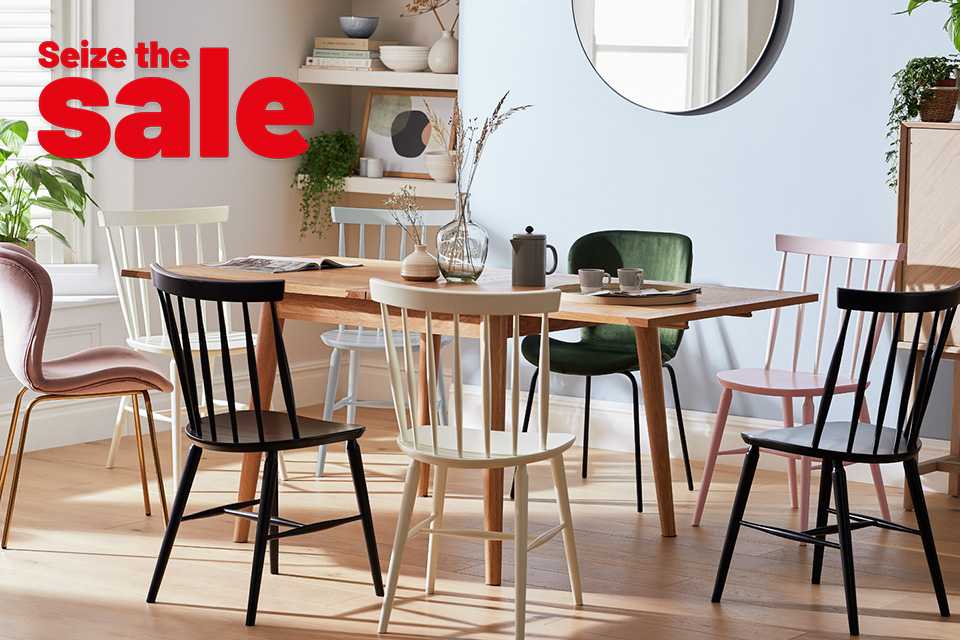 Save up to 1/3 on selected dining furniture. Includes bar stools, dining table, chairs and more.