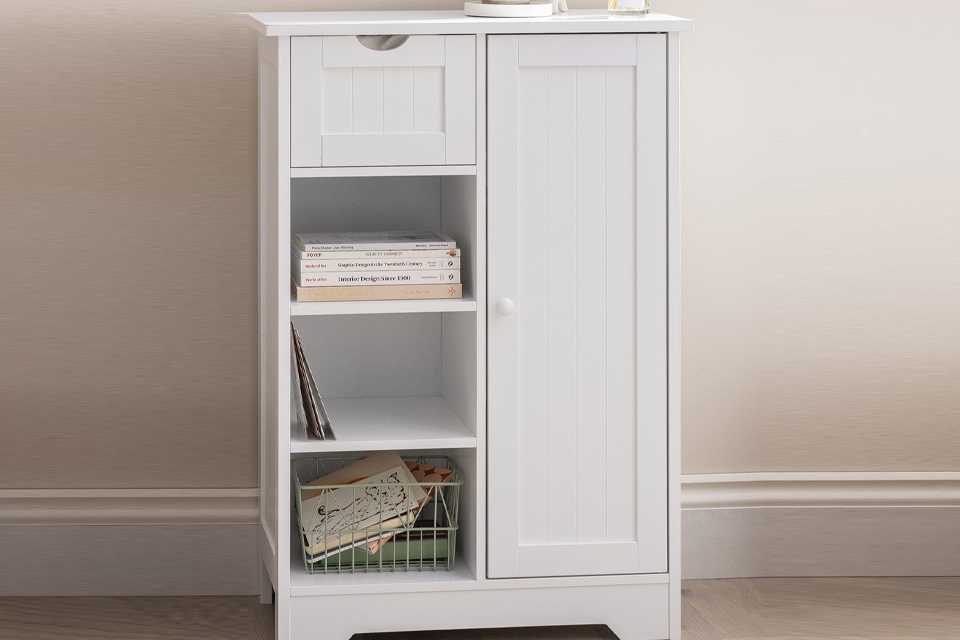 Argos Home 1 Door Cabinet - White.