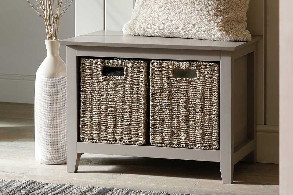 Argos Home Willow Shoe Storage Bench - Grey.