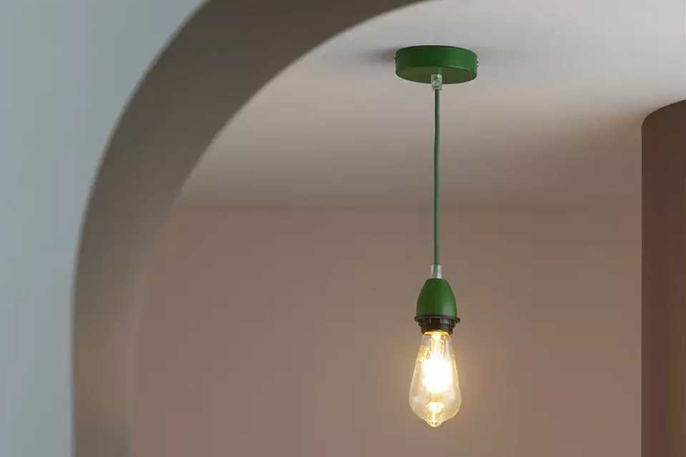 Habitat Metal Pendant Light - Green.