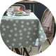 Habitat Spot Wipe Clean Tablecloth - Grey and White.