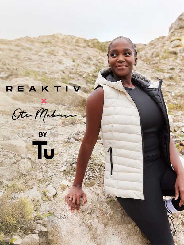 From workouts to walking. Start the year strong with Reaktiv x Oti Mabuse. Stylish, sculpting pieces with power-mesh panels and bold prints - made for gym and beyond. Shop Reaktiv.