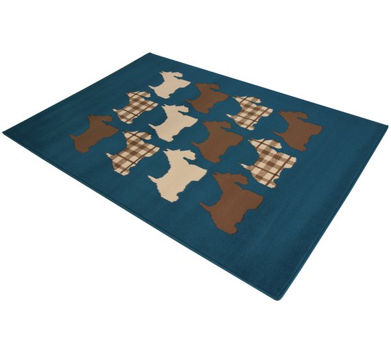 Buy Scottie Dog Rug 160x230cm Teal at Argos.co.uk Your Online Shop for Rugs and mats, Home