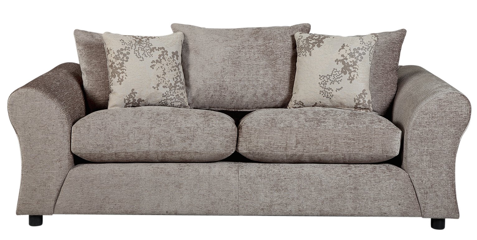 HOME - New Clara 3 Seater - Fabric Sofa - Mink Review