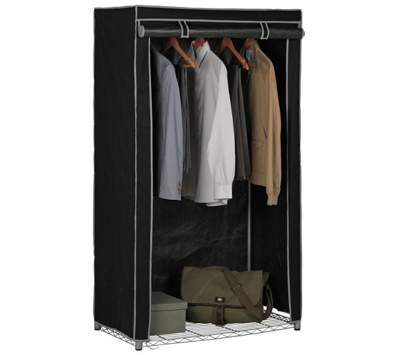Buy HOME Single Heavy Duty Covered Clothes Rail Black at Argos.co.uk