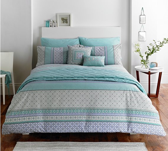 Buy Dreams N Drapes Kalisha Blue Duvet Cover Kingsize at Argos.co.uk